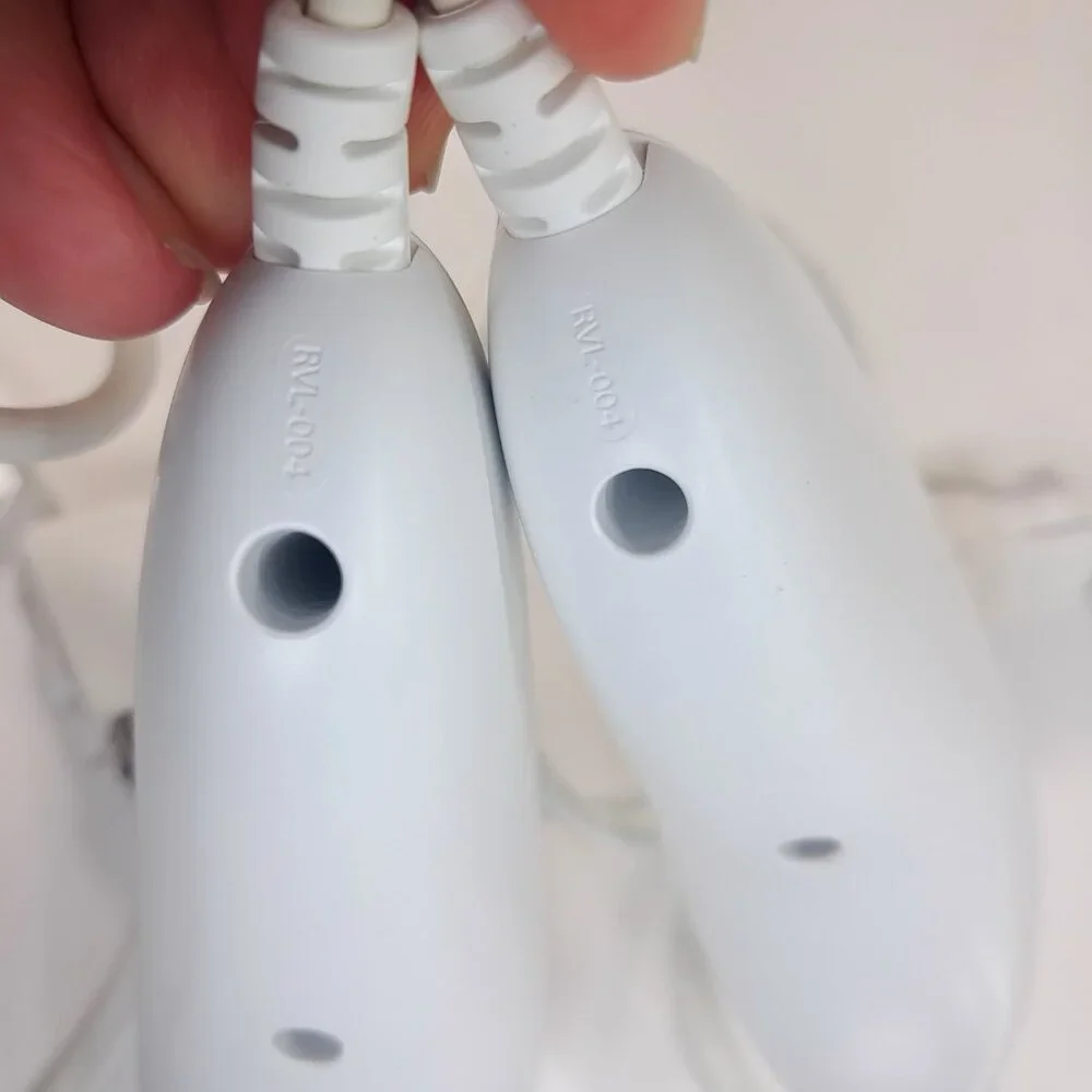 Nintendo Wii Nunchuck set 2 white RVL-004 genuine OEM remote controller‎ lot